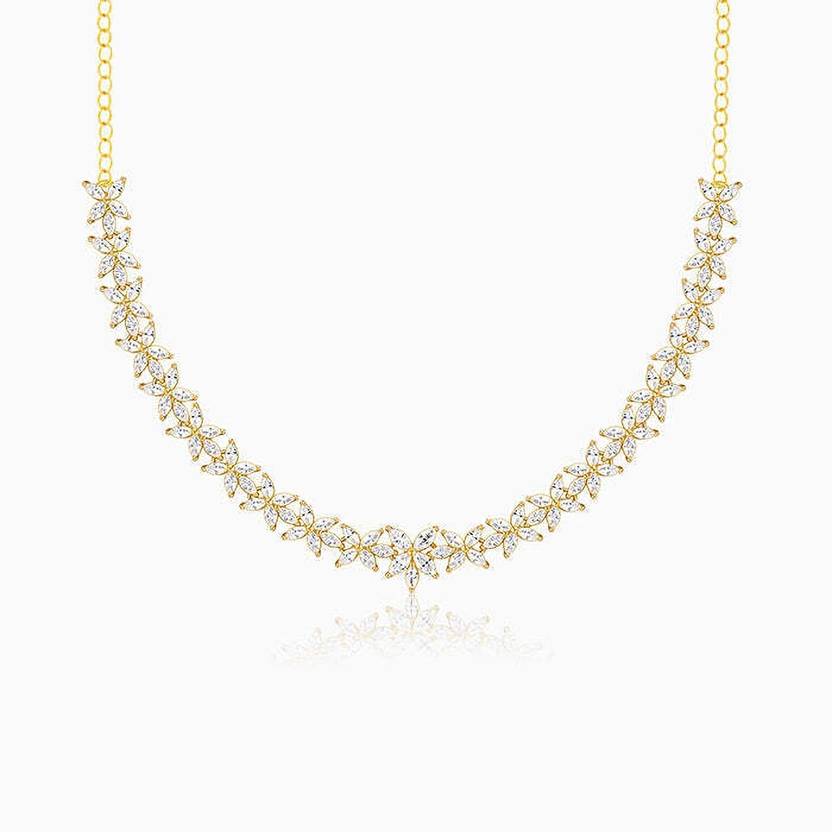 Zircon Rhodium Plated Sterling Silver Necklace - View 3